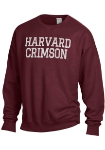 ComfortWash Harvard Crimson Mens Maroon Garment Dyed Long Sleeve Crew Sweatshirt