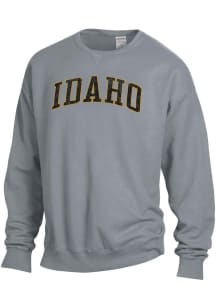 ComfortWash Idaho Vandals Mens Charcoal Garment Dyed Long Sleeve Crew Sweatshirt