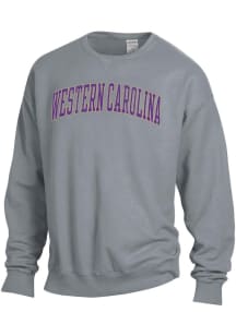 ComfortWash Western Carolina Mens Charcoal Garment Dyed Long Sleeve Crew Sweatshirt