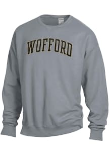 ComfortWash Wofford Terriers Mens Charcoal Garment Dyed Long Sleeve Crew Sweatshirt