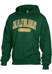 ComfortWash Cal Poly Humboldt Lumberjacks Mens Green Garment Dyed Long Sleeve Hoodie