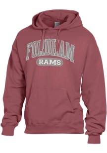ComfortWash Fordham Rams Mens Red Garment Dyed Long Sleeve Hoodie