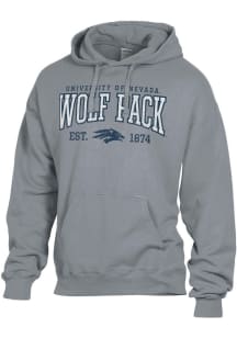 ComfortWash Nevada Wolf Pack Mens Charcoal Garment Dyed Long Sleeve Hoodie