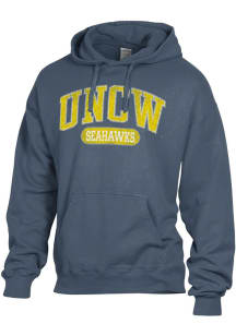 ComfortWash UNCW Seahawks Mens Grey Garment Dyed Long Sleeve Hoodie