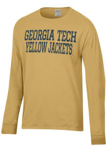 ComfortWash GA Tech Yellow Jackets Gold Garment Dyed Long Sleeve T Shirt