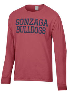 ComfortWash Gonzaga Bulldogs Crimson Garment Dyed Long Sleeve T Shirt