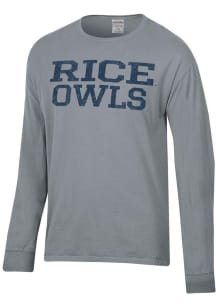 ComfortWash Rice Owls Charcoal Garment Dyed Long Sleeve T Shirt
