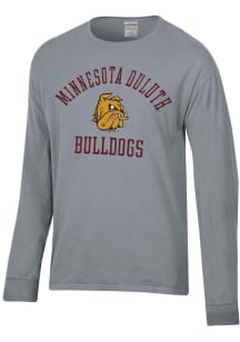 ComfortWash UMD Bulldogs Charcoal Garment Dyed Arched Long Sleeve T Shirt