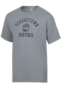 ComfortWash Georgetown Hoyas Charcoal Garment Dyed Arched Short Sleeve T Shirt