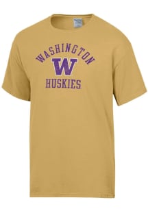 ComfortWash Washington Huskies Gold Garment Dyed Short Sleeve T Shirt