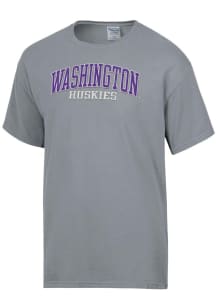ComfortWash Washington Huskies Charcoal Garment Dyed Short Sleeve T Shirt