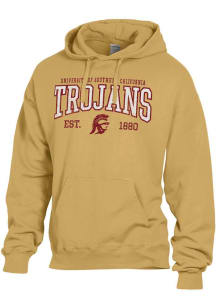 ComfortWash USC Trojans Mens Gold Garment Dyed Long Sleeve Hoodie