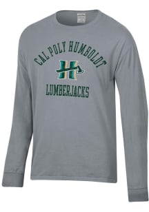ComfortWash Cal Poly Humboldt Lumberjacks Charcoal Garment Dyed Long Sleeve T Shirt