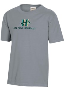 ComfortWash Cal Poly Humboldt Lumberjacks Youth Charcoal Garment Dyed Short Sleeve T-Shirt