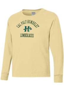 ComfortWash Cal Poly Humboldt Lumberjacks Youth Yellow Garment Dyed Long Sleeve T-Shirt