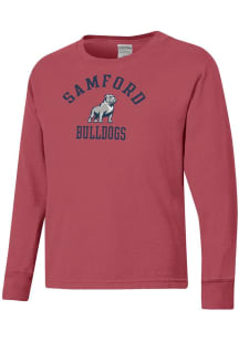 ComfortWash Samford University Bulldogs Youth Crimson Garment Dyed Long Sleeve T-Shirt