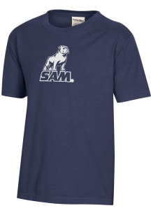 ComfortWash Samford University Bulldogs Youth Navy Blue Garment Dyed Short Sleeve T-Shirt
