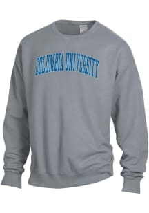 ComfortWash Columbia University Lions Mens Charcoal Garment Dyed Long Sleeve Crew Sweatshirt