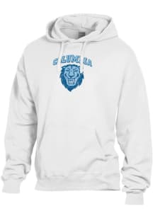 ComfortWash Columbia University Lions Mens White Garment Dyed Long Sleeve Hoodie