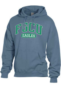 ComfortWash Florida Gulf Coast Eagles Mens Blue Garment Dyed Long Sleeve Hoodie