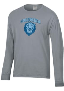 ComfortWash Columbia University Lions Charcoal Garment Dyed Long Sleeve T Shirt