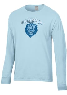 ComfortWash Columbia University Lions Light Blue Garment Dyed Long Sleeve T Shirt