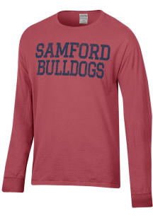 ComfortWash Samford University Bulldogs Crimson Garment Dyed Long Sleeve T Shirt