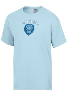 ComfortWash Columbia University Lions Light Blue Distressed Garment Dyed Short Sleeve T Shirt