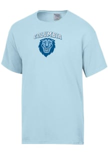 ComfortWash Columbia University Lions Light Blue Mascot Garment Dyed Short Sleeve T Shirt
