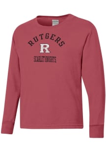 ComfortWash Rutgers Scarlet Knights Youth Crimson Garment Dyed Long Sleeve T-Shirt