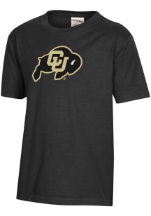 ComfortWash Colorado Buffaloes Youth Black Garment Dyed Short Sleeve T-Shirt
