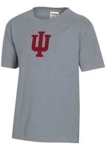 ComfortWash Indiana Hoosiers Youth Charcoal Garment Dyed Short Sleeve T-Shirt