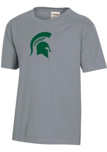 ComfortWash Michigan State Spartans Youth Charcoal Garment Dyed Short Sleeve T-Shirt