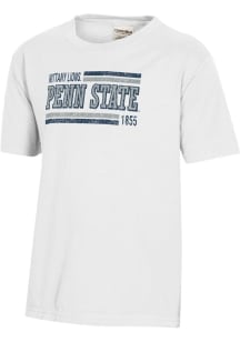 ComfortWash Penn State Nittany Lions Youth White Garment Dyed Short Sleeve T-Shirt