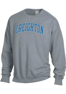 ComfortWash Creighton Bluejays Mens Charcoal Garment Dyed Long Sleeve Crew Sweatshirt