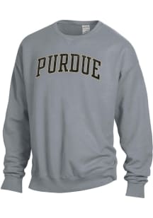 ComfortWash Purdue Boilermakers Mens Charcoal Garment Dyed Long Sleeve Crew Sweatshirt