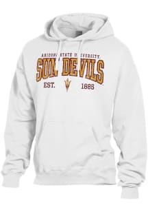 ComfortWash Arizona State Sun Devils Mens White Garment Dyed Long Sleeve Hoodie