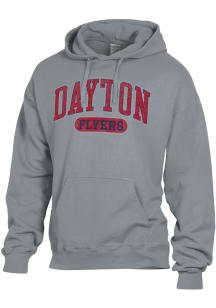ComfortWash Dayton Flyers Mens Charcoal Garment Dyed Long Sleeve Hoodie