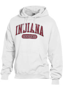 ComfortWash Indiana Hoosiers Mens White Script Garment Dyed Long Sleeve Hoodie
