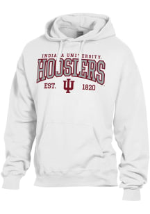 ComfortWash Indiana Hoosiers Mens White Garment Dyed Long Sleeve Hoodie