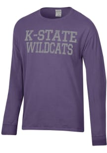 ComfortWash K-State Wildcats Purple Garment Dyed Long Sleeve T Shirt