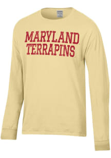 ComfortWash Maryland Terrapins Yellow Garment Dyed Long Sleeve T Shirt