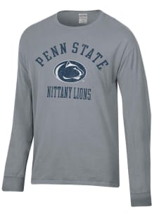 ComfortWash Penn State Nittany Lions Charcoal Garment Dyed Long Sleeve T Shirt