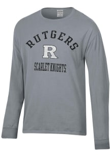 ComfortWash Rutgers Scarlet Knights Charcoal Garment Dyed Long Sleeve T Shirt