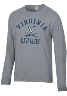 ComfortWash Virginia Cavaliers Charcoal Garment Dyed Long Sleeve T Shirt