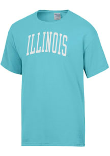 ComfortWash Illinois Fighting Illini Teal Garment Dyed Short Sleeve T Shirt