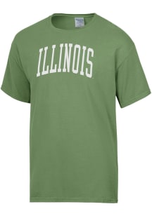 ComfortWash Illinois Fighting Illini Green Garment Dyed Short Sleeve T Shirt