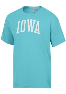 ComfortWash Iowa Hawkeyes Teal Garment Dyed Short Sleeve T Shirt