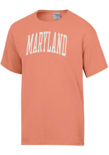 ComfortWash Maryland Terrapins Orange Garment Dyed Design Short Sleeve T Shirt
