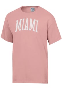 ComfortWash Miami RedHawks Pink Garment Dyed Short Sleeve T Shirt